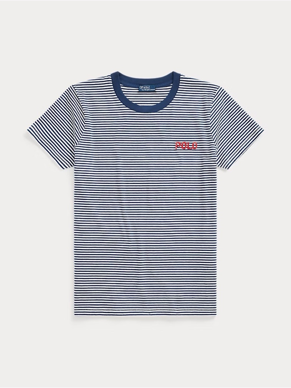 Polo Logo Striped Jersey Tee
